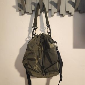 Nylon Army Green Purse
